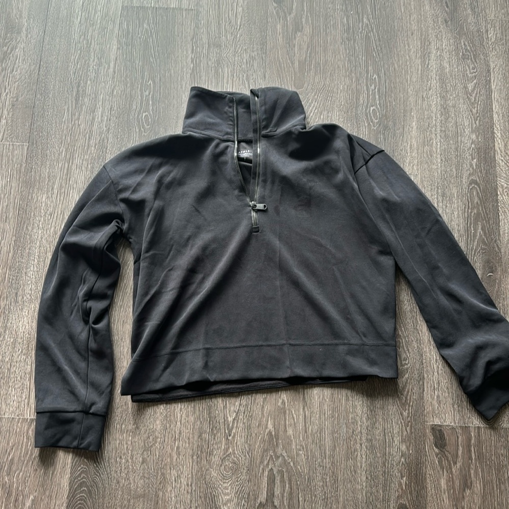 Athleta Cropped Half Zip Sweatshirt
